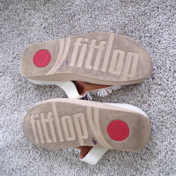 FitFlop white beaded platform sandals 10 - Picture 4 of 10